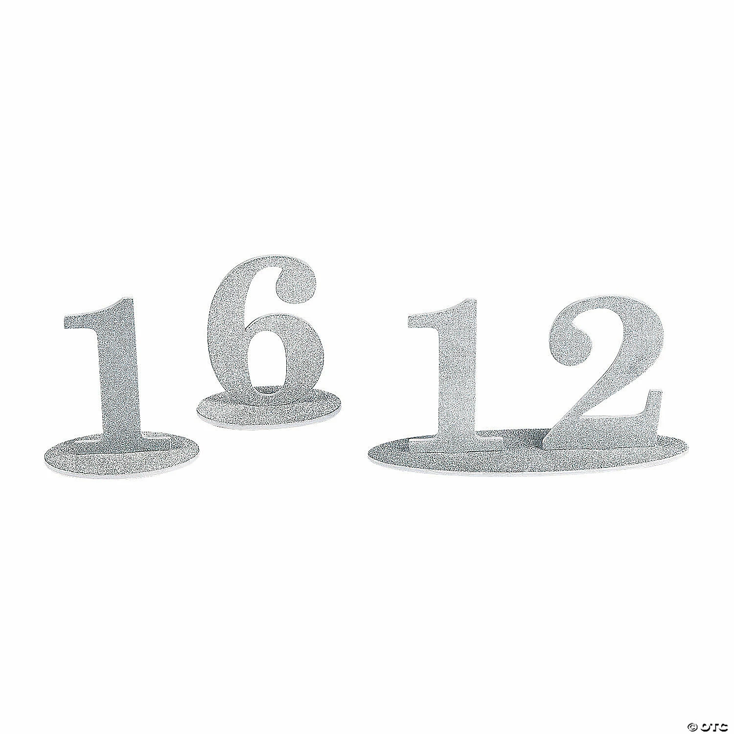 Flash Sale ๐ 1 - 12 Silver Glitter Table Numbers - 12 Pc. ๐ 1 Flash Sale ๐ 1 - 12 Silver Glitter Table Numbers - 12 Pc. ๐