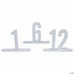 Buy 🔥 1 - 12 Silver Mirror Table Numbers - 12 Pc. ⌛