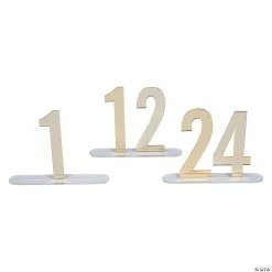 Wholesale 🔥 1 - 24 Gold Mirror Table Numbers 👍