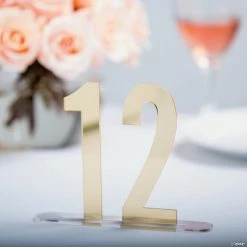 Wholesale 🔥 1 - 24 Gold Mirror Table Numbers 👍 -Party Decorations by Fundraiser Sales Shop 1 24 gold mirror table numbers13788330 a02