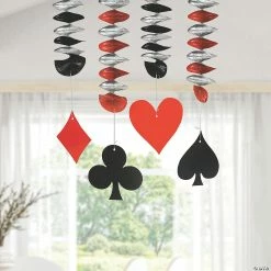 Wholesale 🧨 24" Casino Hanging Spiral Decorations - 12 Pc. 🌟 -Party Decorations by Fundraiser Sales Shop 24 casino hanging spiral decorations 12 pc 70 4233 a02
