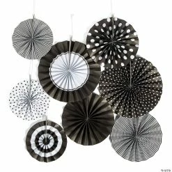 Budget π― Hanging Paper Fan Assortment - 8 Pc. π