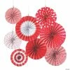 Deals 🎉 Hanging Paper Fan Assortment - 8 Pc. 😀