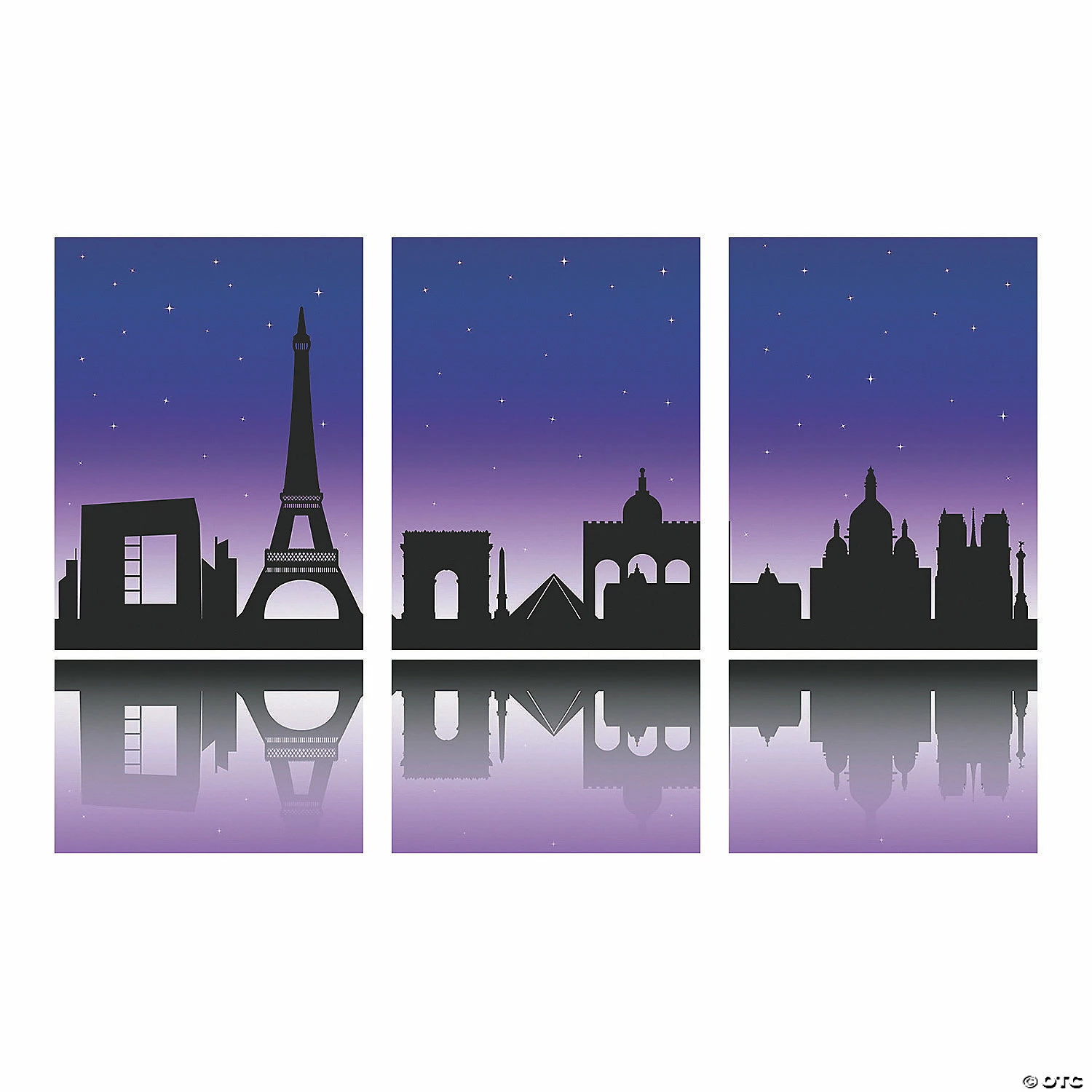 Brand new ⨠City of Paris Silhouette Backdrop - 3 Pc. 𧨠2 Brand new ⨠City of Paris Silhouette Backdrop - 3 Pc. 𧨠- Image 2