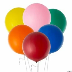Budget 👏 Giant 36" Latex Balloon Assortment - 6 Pc. 🥰