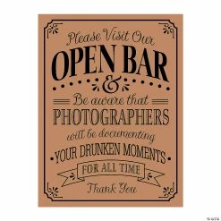 Buy 🥰 Open Bar Wedding Sign ⭐