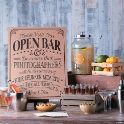 Buy 🥰 Open Bar Wedding Sign ⭐ -Party Decorations by Fundraiser Sales Shop open bar wedding sign13759786 a03