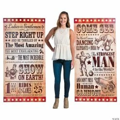 Outlet โญ Vintage Circus Stand-Up Signs - 2 Pc. ๐ฏ