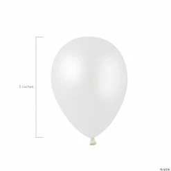 Outlet ⭐ 5" Latex Balloons - 24 Pc. 👏 -Party Decorations by Fundraiser Sales Shop white 5 latex balloons 24 pc 14104428 a01