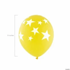 Party Decorations by Fundraiser Sales Shop -Party Decorations by Fundraiser Sales Shop yellow with white stars 11 latex balloons 24 pc 14104389 a01